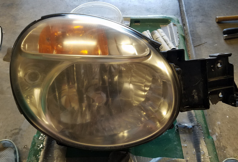 after a headlight restoration polish
